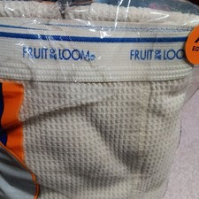 XL FRUIT OF THE LOOM THERMAL BOTTOM 1 MENS White WAFFLE 2005 VTG NEW