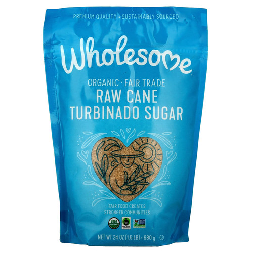 Organic Raw Cane Turbinado Sugar, 1.5 lbs (680 g)