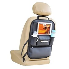 Car Seat Organizers Waterproof Backseat Protector with Large Pocket Black