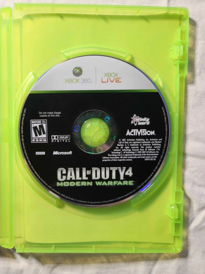 Call of Duty 4: Modern Warfare COD 4 - Xbox 360 / Used /Original Case, W/Manual  - Image 4 of 4