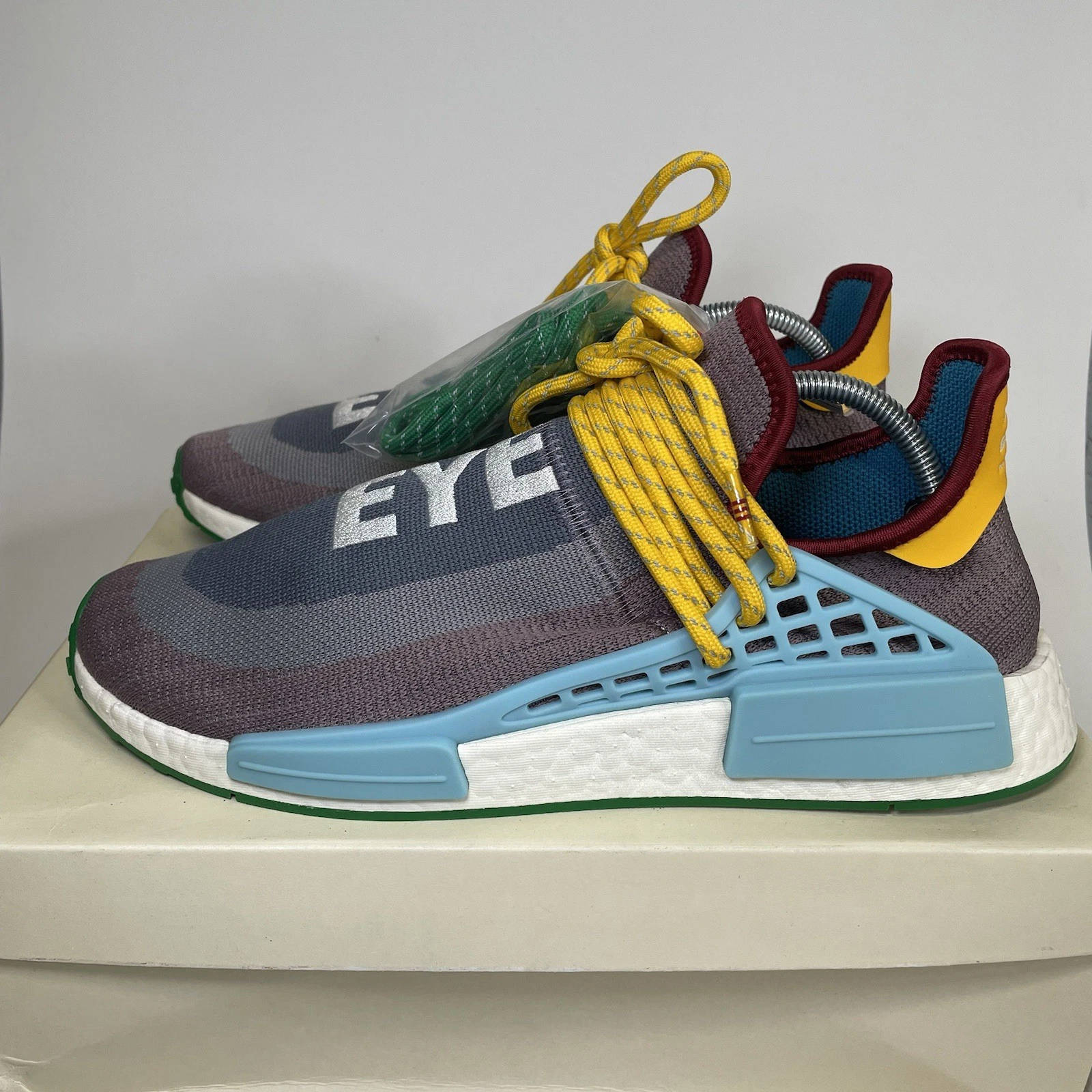 Adidas NMD X Pharrell Human Race 'Extra Eye' Legacy Viola G58412 Uomo Taglia 10