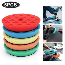 5pcs 6 Car Buffing Sponge Pads Cutting Polishing Pad Kit For Da Buffer Polisher