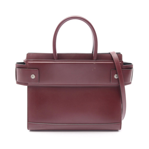 GIVENCHY 2WAY Handbag Bordeaux Leather #RCB5678