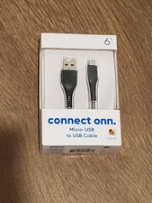 6 FT. Micro USB To USB Cable CONNECT ONN