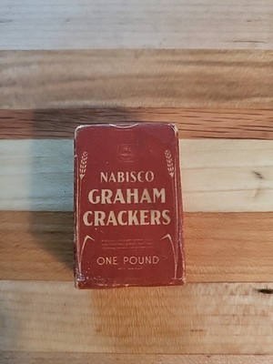 Vintage Miniature Nabisco Graham Crackers One Pound Box Doll House Printer Tray