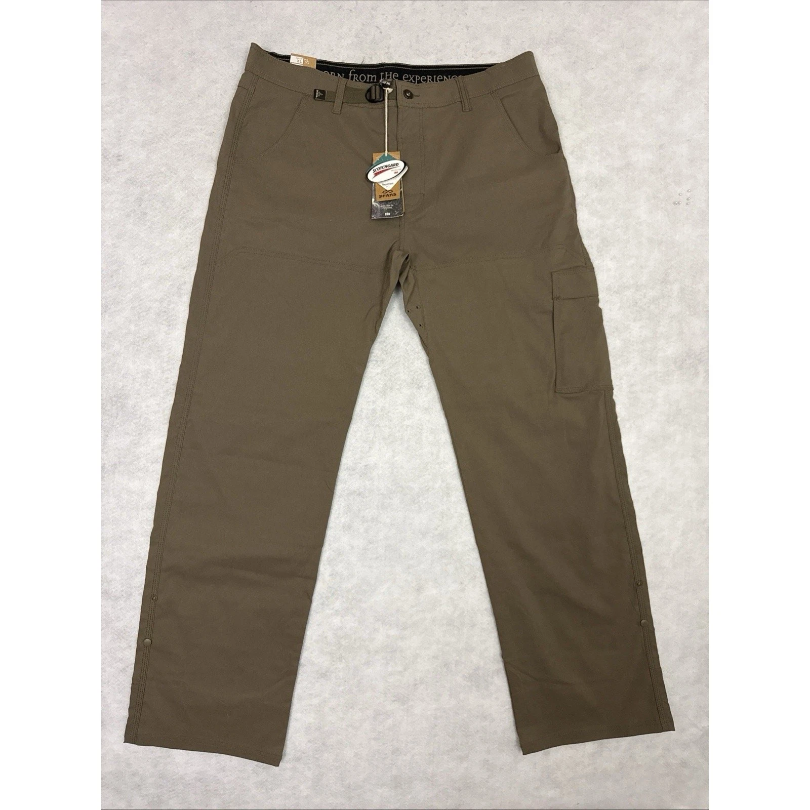 Prana Zion Pants Mens XL Brown 34” Hiking Stretch Outdoor Cargo Gorpcore NWT