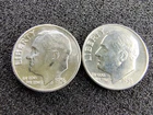 1956-P-D Roosevelt Dimes - Philadelphia & Denver Mints - BU Cond - Light Toning