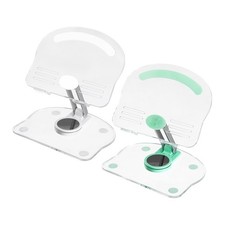 2 PCS Acrylic Tablet Stand,Acrylic Tablet Holder Adjustable Foldable,Green White