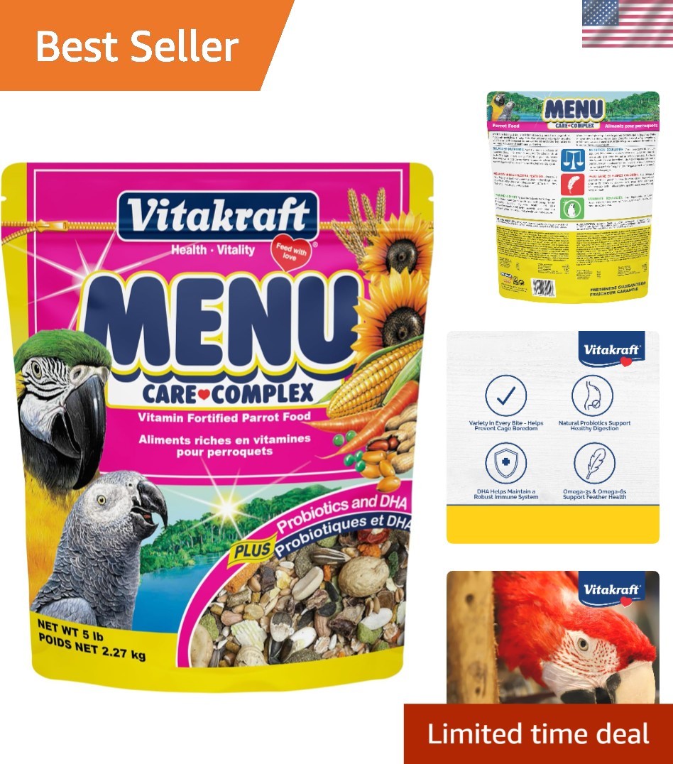 Complete Nutrition for Large Birds - Menu Parrot Food, 5 lbs