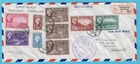 SURINAME first flight R cover rapid flight 1946 Paramaribo- Schiedam, Netherland
