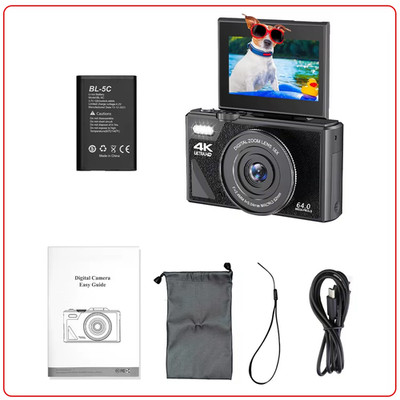 Compact Digital Photography Camera 4K 18X Digital Zoom Vintage Vlog Video Record