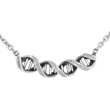 DNA necklace 316L stainless steel with crystal  by Controse