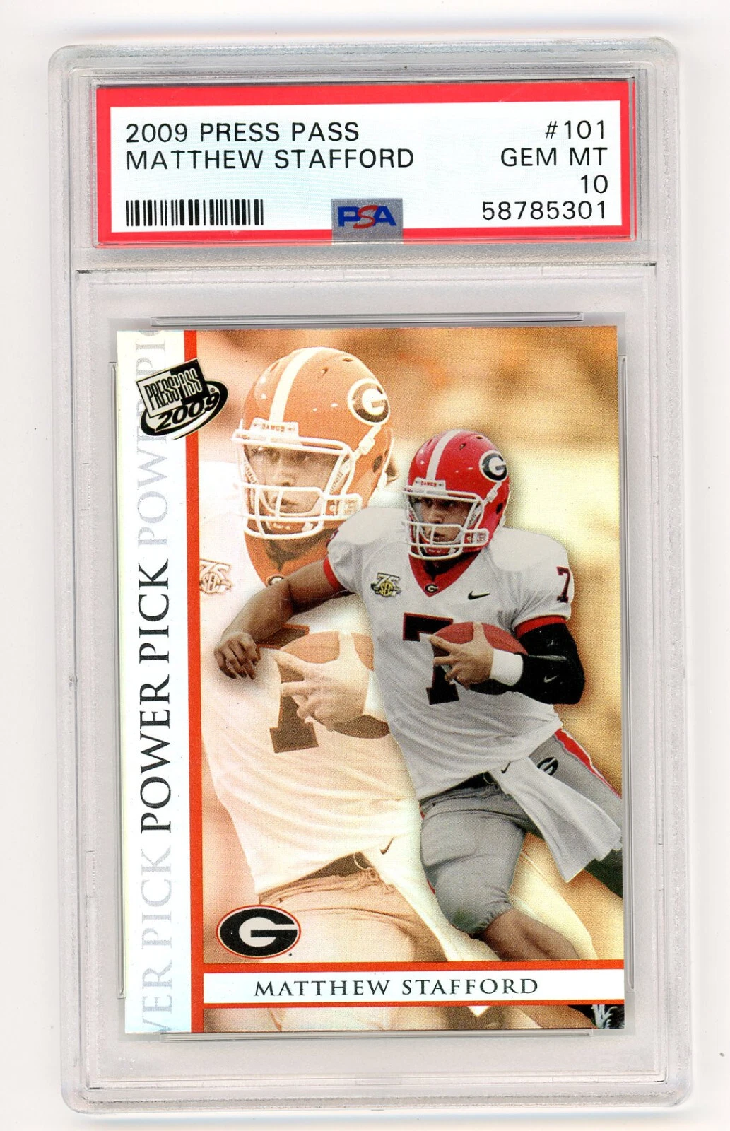 Matthew Stafford Press Pass #101 Base