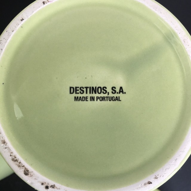 DESTINOS S.A. Vintage Glazed Green Pottery Jars Mid Century Made In