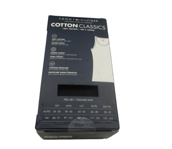3 TOMMY HILFIGER RIBBED TANK TOP BLACK GRAY WHITE S M L XL XXL COTTON T-SHIRTS thumbnail 17
