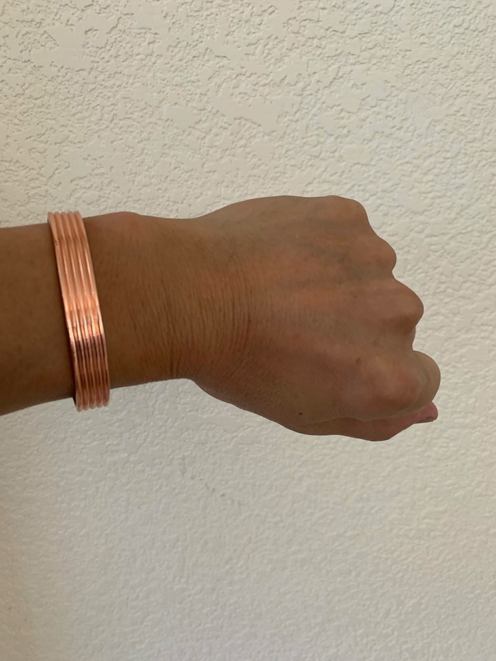 Heavy Copper Cuff Bracelet: Adjustable Arthritis Therapy Bangle