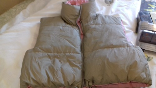 ZARA GORGEOUS ZIP FRONT REVERSIBLE PINK/PUTTY PUFFER GILET VEST SIZE L/XL BNWT - Picture 4 of 9
