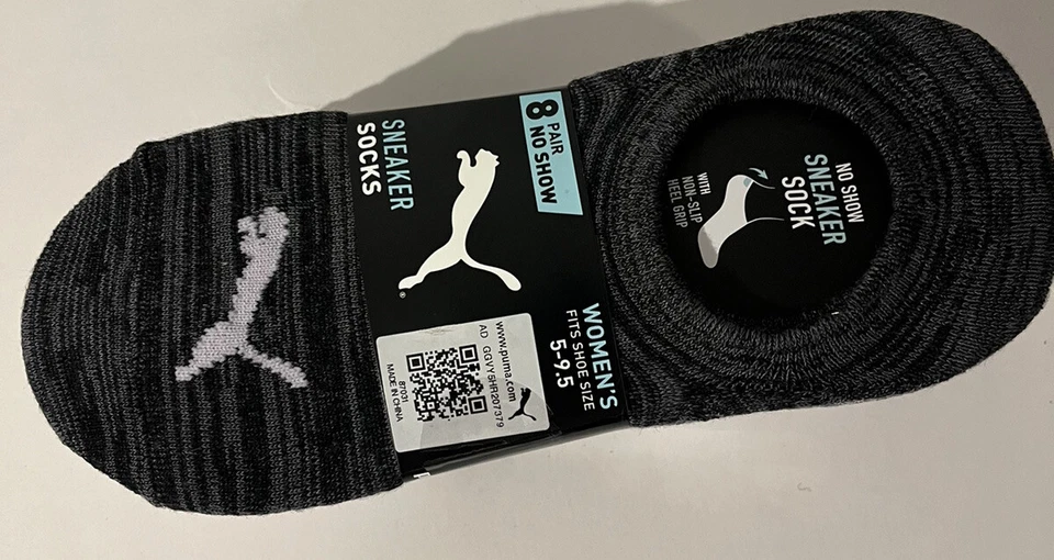 Calcetines forradores Puma para mujer No Show, 8 pares Foto 3 de 4