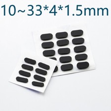 Anti Slip Flat Bumper Pad Silicone Rubber Feet 10-33 4 1.5mm Black SelfAdhesive