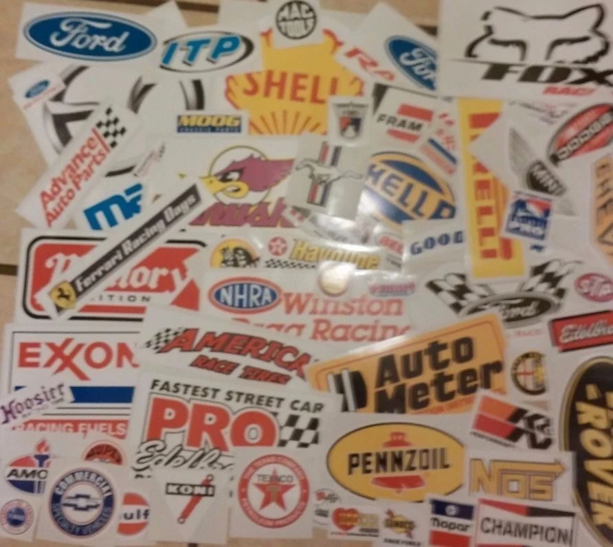 WINTER PARK PRODUCTS Racing Decals Sticker Assortment Grab Bag For Tool Box Locker Garage Mancave Car