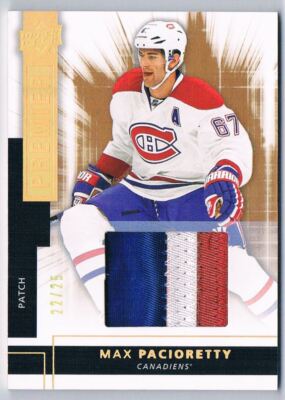 2014-15 REMIER GOLD SPECTRUM PATCH MAX PACIORETTY 22/25 MONTREAL CANADIENS #30