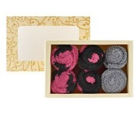 Passione Set Of 3 Cupcake Socks With Box - In Box - Qvc Item A-238222 Passione Set Of 3 Cupcake Socks With Box - In Box - Qvc Item A-238222