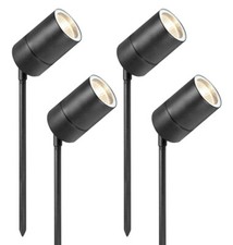 4 X Black Stainless Steel Garden Spike Ground Light 12V Low Voltage ZLC328B