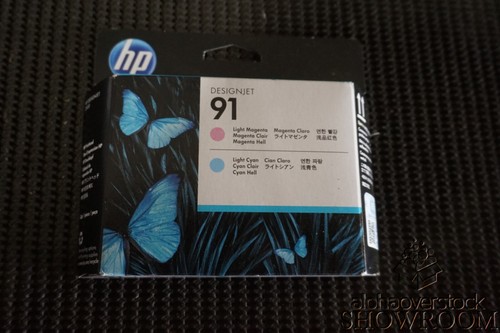 New Sealed Genuine OEM HP 91 Light Magenta Light Cyan Printhead C9462A MAR 2017 - 第 1/3 張圖片