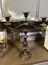 Antique Sheridan Silver Candlestick Candelabra