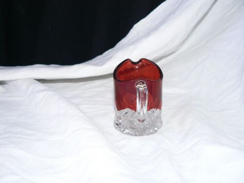 Button Arches Individual creamer Ruby Stained and Clear EAPG - Picture 4 of 11