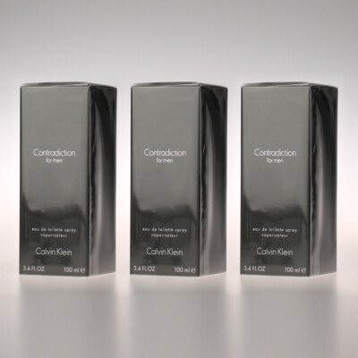 Calvin Klein Contradiction Men - EDT Eau de Toilette 100ml - 3x