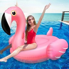 Giant Inflatable Flamingo Ride on Pool Float