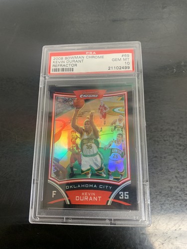 2008 Bowman Chrome Refractor Kevin Durant /499 PSA 10 Rare Pop 11
