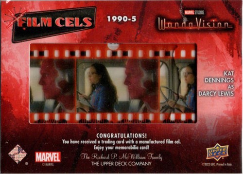 2022 Upper Deck Marvel WandaVision Film Cels Card 1990-5 Kat Dennings - Picture 2 of 2