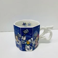 Tokyo Disneyland 25th Anniversary Souvenir 8oz Coffee Mug Cup JAPAN Disney RARE