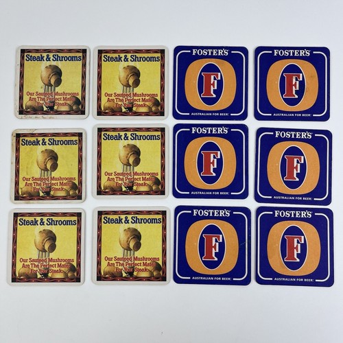 Foster Beer Rug 12 Fosters DeKuyper Beer Mats Pack - 2 sides design - Home Bar / Home ...