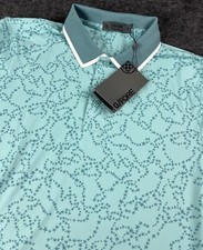 G/FORE Men s Polo Shirt Size Small Short Sleeve Polo Green Stars NWT