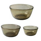 Anchor Hocking Nesting Mixing Set of 3 Bowls Ovenware Brown Vintage