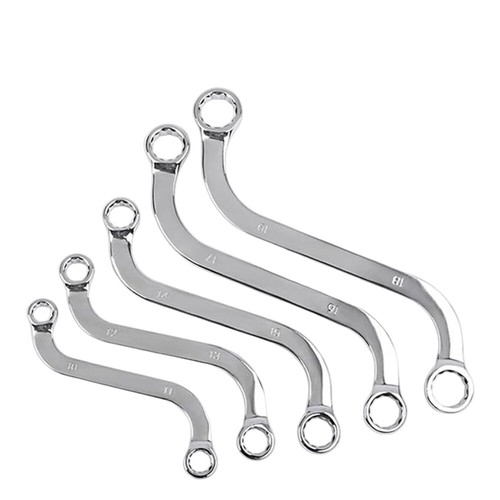 5Pcs S Type Obstruction Ring Spanner Double Ended Ring Spanner Wrench 10-19MM - Picture 10 of 11