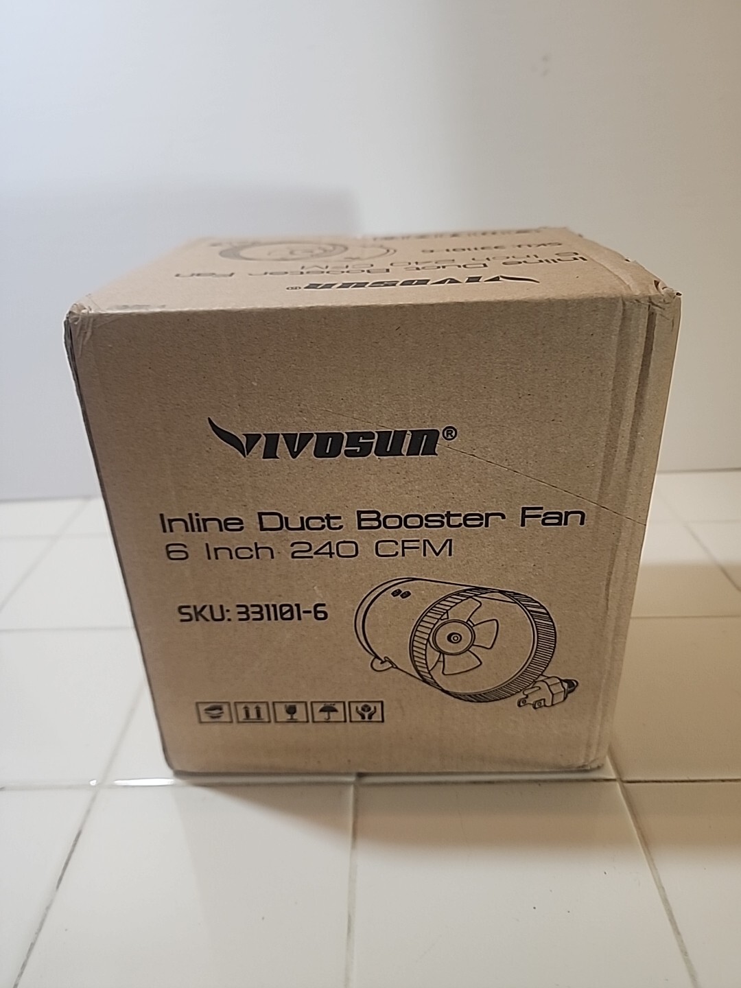 VIVOSUN 6 inch Booster Inline Blower Duct Fan Blower Exhaust Ducting Aluminum