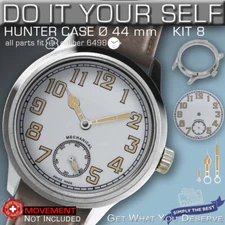  DO IT YOURSELF KIT 8: HUNTER CASE 44MM,  DIAL, HANDS, for MOVEMENT ETA 6498