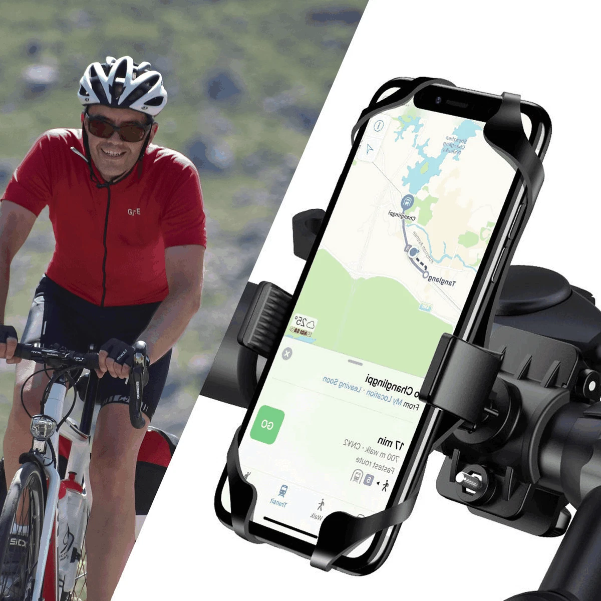 Bike Phone Mount Motorcycle Cell Phone Holder Bicycle Handlebar