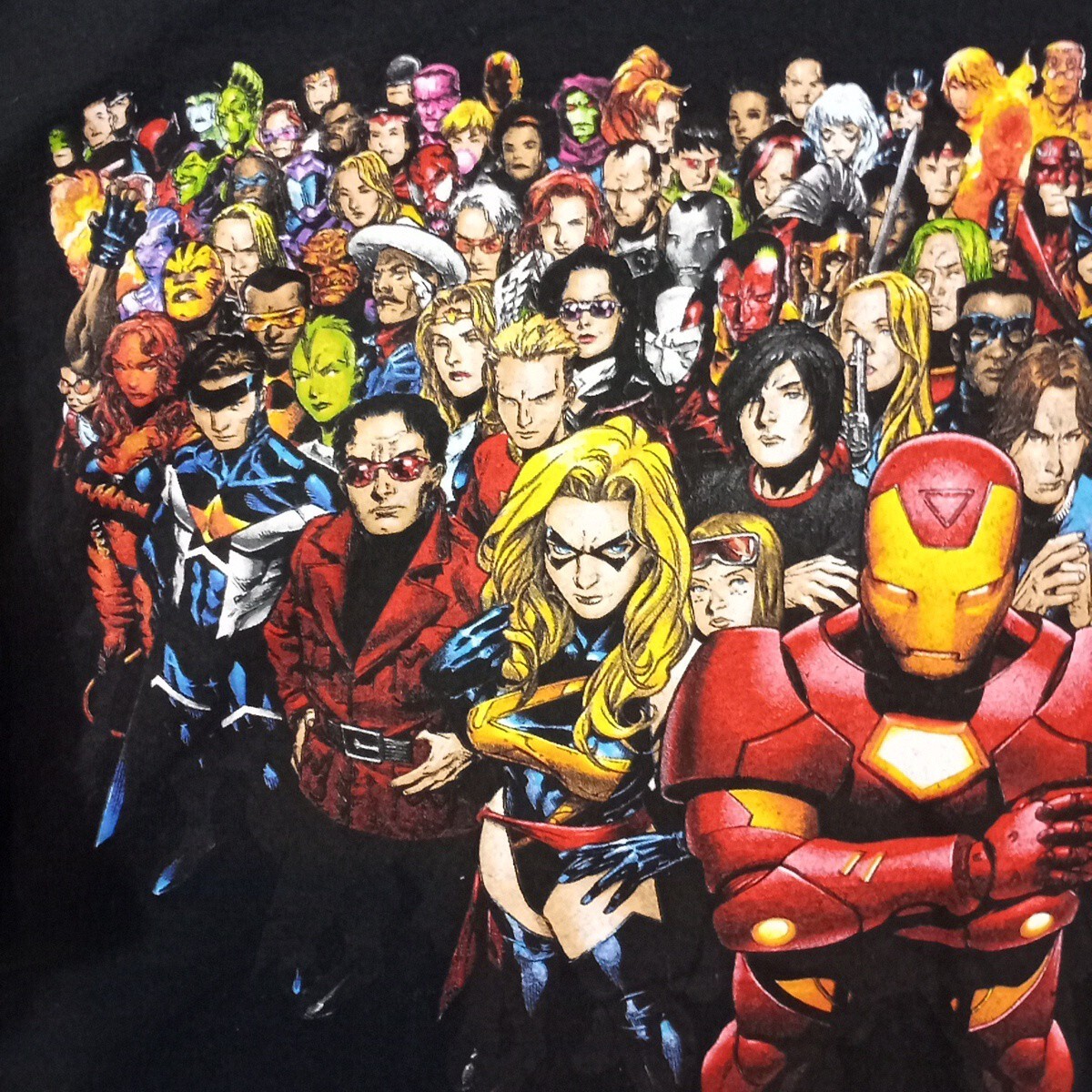 Vintage Marvel Super Heroes Big Iron Man T Shirt Adult 2XL Comics