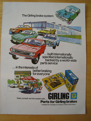 THE GIRLING BRAKE SYSTEM GARAGES BRAKE CENTRES ADVERT A4 SIZE FILE 11