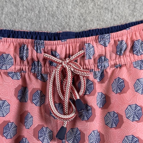 Peter Millar Seaside Swim Trunks Men’s Small Pink Geometric All Over Print Lined - Picture 2 of 9
