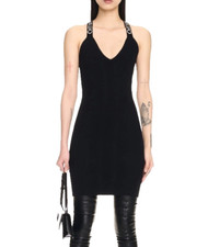 Off White Logo Authenic Bodycon Ribbed Snatched fit Mini Dress going out Sexy 38