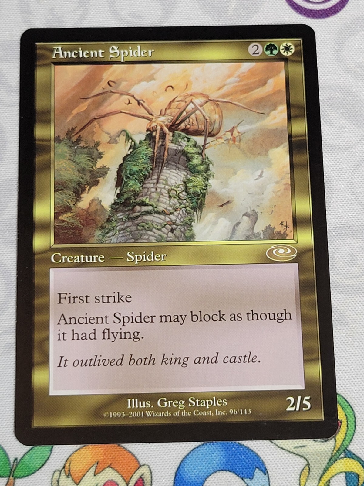 C2793 MAGIC MTG PLANESHIFT ANCIENT SPIDER #96 LP RARE