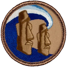 Easter Island Patrol Patch - 2" Round Embroidered Patch