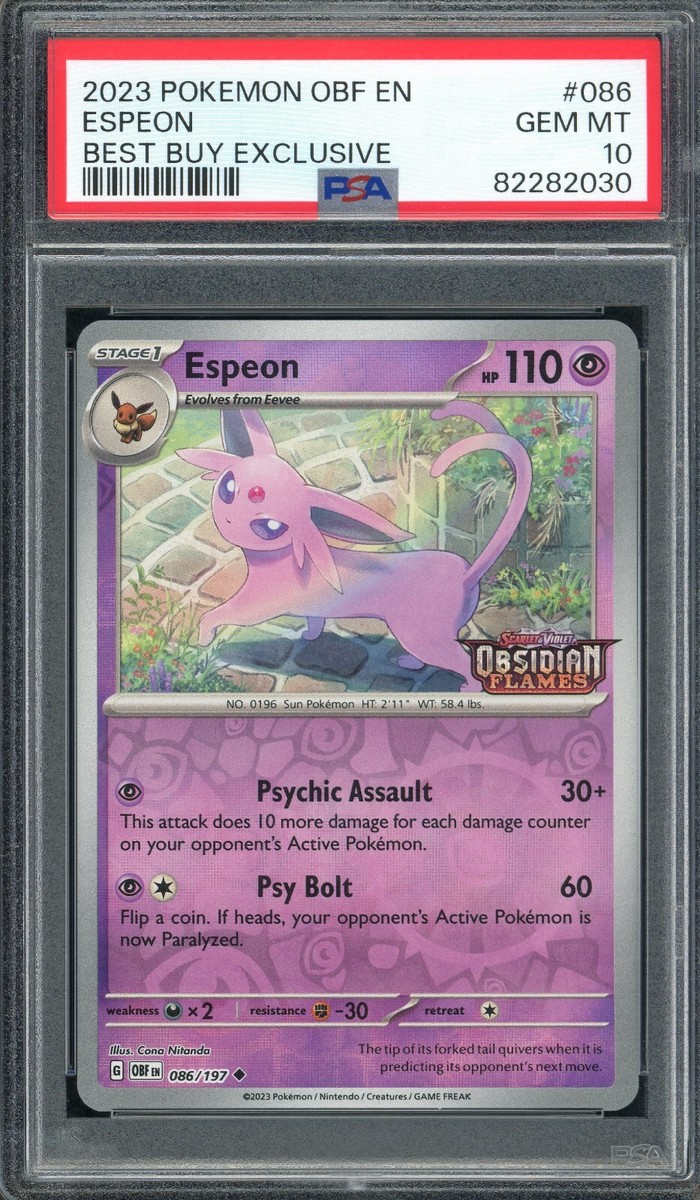 2023 PSA 10 Pokemon Best Buy Espeon Stamp Promo 086/197 Card 2023 PSA 10 Pokemon Best Buy Espeon Stamp Promo 086/197 Card