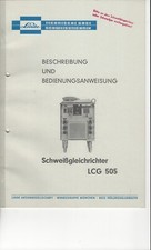 Linde Schweißgleichrichter LCG 505 Betriebsanleitung Original